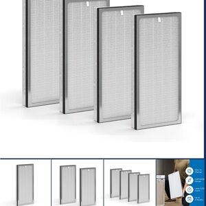 Medify Air MA-40r 4 Set of 4 Air Purifier Filters - Black and White